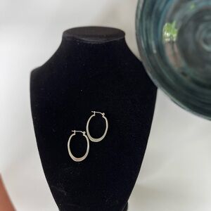 Silpada Silver Hoop Earrings Minimalist Design